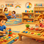 Montessori sınıfında öğrenme anı